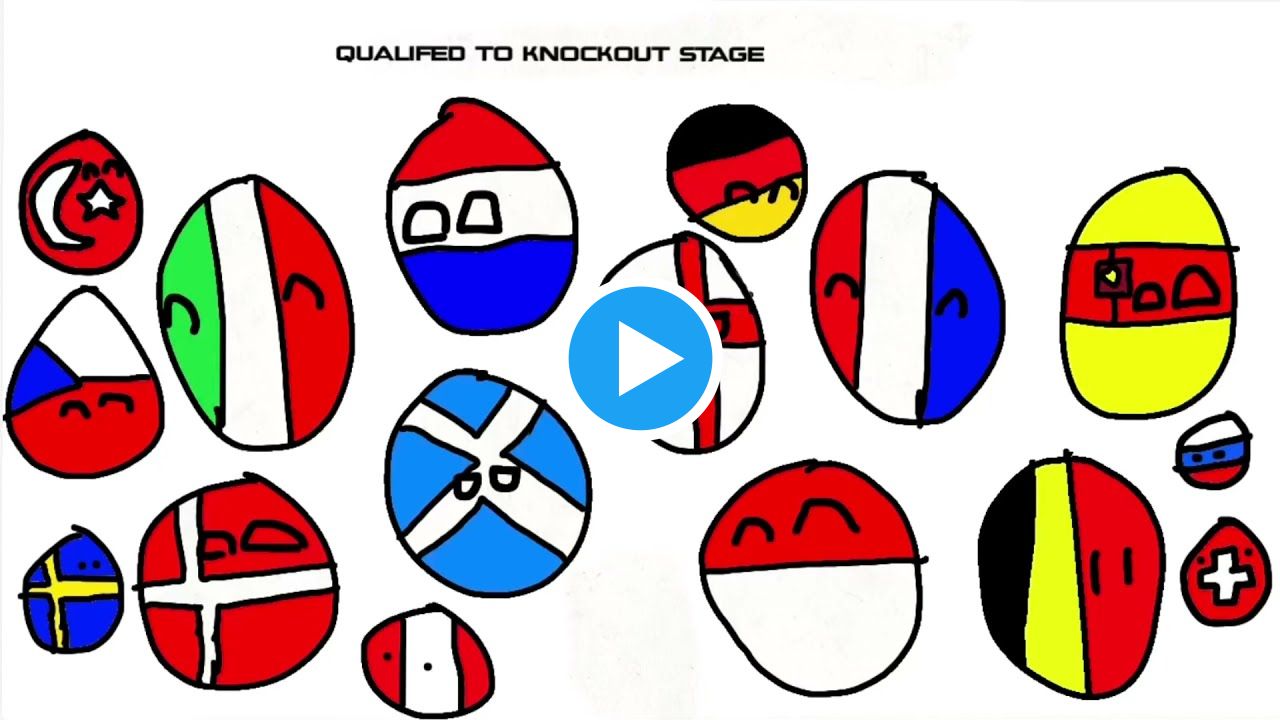 EURO 2024 KNOCKOUT STAGE PREDICTION IN COUNTRYBALLS