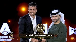 Rodri awarded Best Midfielder