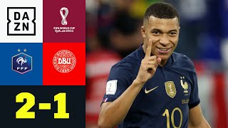 Mbappé schießt Frankreich ins Achtelfinale: Frankreich - Dänemark 2:1 | WM 2022 | DAZN
