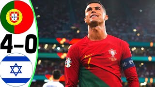 Portugal vs Israel 4-0 - RONALDO SHOW - All Goals and Highlights 2023