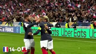 France vs Gibraltar 14-0 highlights and all goals: Mbappe hat trick goals