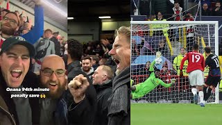 Manchester United fan's reactions to Onana's Penalty Save vs Copenhagen