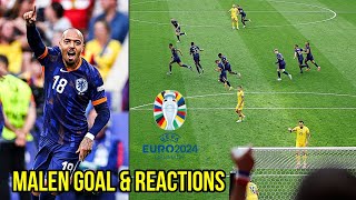 EPIC!🤯 Netherland fans & players Reaction to Malen Late GOAL vs Romania!