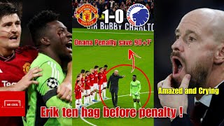 Man utd fans went crazy after Goal Maguire and Onana Penalty save 90+7' winner against Copenhagen