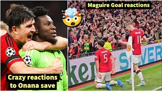 🤯Crazy reactions to Onana Last Minute Penalty save & Maguire Brilliant Goal vs Copenhagen