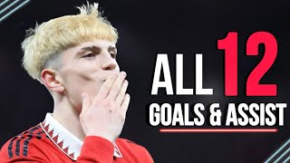 Alejandro Garnacho - All 12 GOALS & ASSISTS in 2022/2023 for Manchester United