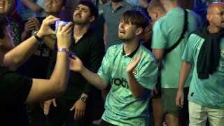 Manchester City fans watch their team win FIRST EVER Champions League title at Mayfield Depot