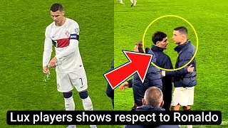 Luxembourg player vs Ronaldo after match and Roberto Martinez reaction to Ronaldo performance