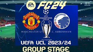 FC 24 Manchester United vs Copenhagen | Champions League 2023/24 | PS4 Full Match