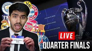 Champions League Quarter Finals DRAW LIVE REACTION