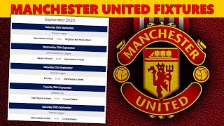 Manchester United Fixtures 2023/24 | Premier League | Manchester United Fixtures Champions League