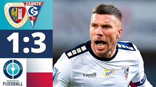 Poldi packt den Hammer aus! Lukas Podolski erzielt Traumtor | Piast Gliwice - Gornik Zabrze