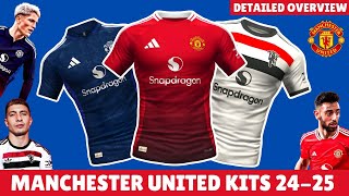 Manchester United All Three Kits For Season 2024-2025 Detailed Overview.....😃