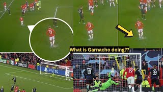 OMG 😆 Garnacho DESTROYS the penalty spot before Onana penalty save vs Copenhagen.