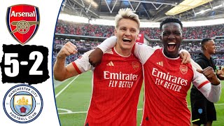 Arsenal vs Man City 1-1 Highlights (penalty 4-1) | FA Community Shield Finals 2023