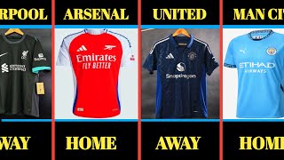Premier League 2024/25 Upcoming Season | Home, Away and Third Kit Comparison