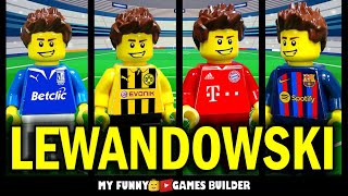 Life of LEWANDOWSKI - Robert Lewandowski story from Bayern to Barcelona (2008-2022) in Lego