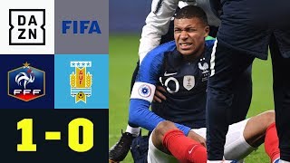 Verletzter Kylian Mbappe überschattet Sieg: Frankreich - Uruguay 1:0 | Testspiel | DAZN Highlights